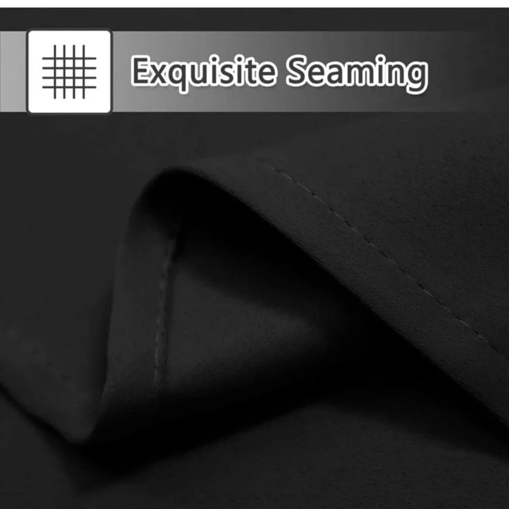 AOSKY Door Curtains for Doorway Privacy, Black Grommet Closet Curtains for Bedro